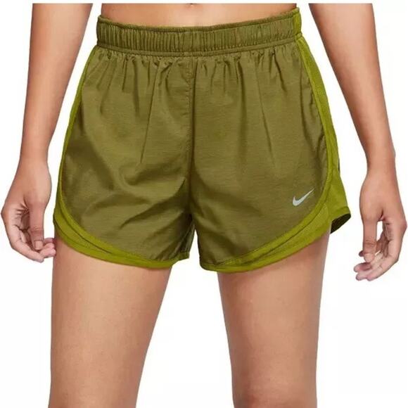 NNike Womens Shorts Small Green Tempo Dri-Fit CU8890-333 Running Performance New - Picture 1 of 9